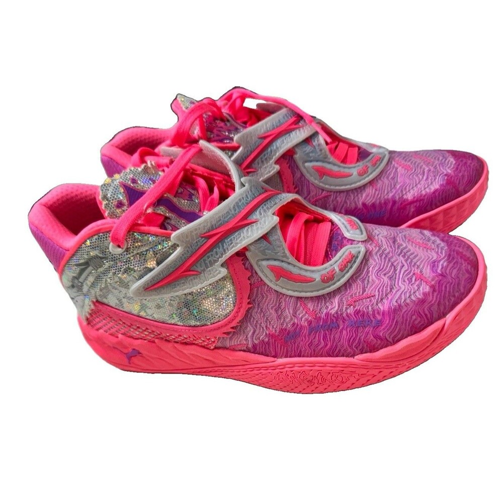 PUMA LaMelo Ball MB.01 Kids Basketball Sneakers Pink/Purple US 7.5